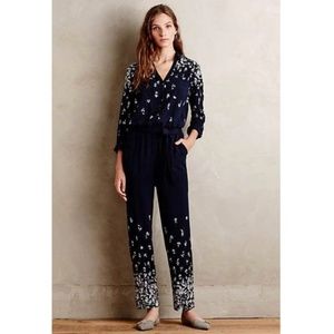 Anthropologie Floral Jumpsuit